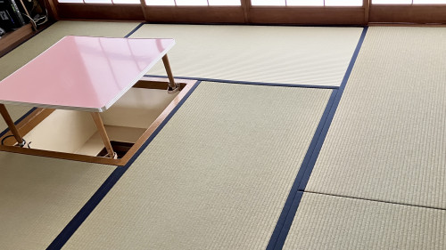 桐生市菱町の和室に敷き詰められた名匠・松田州平氏の最高品質畳表