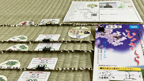 桐生市相生町での畳替え。自社熟成庫から出したばかりの熊本産ブランド畳表ひのさくらの作業前風景