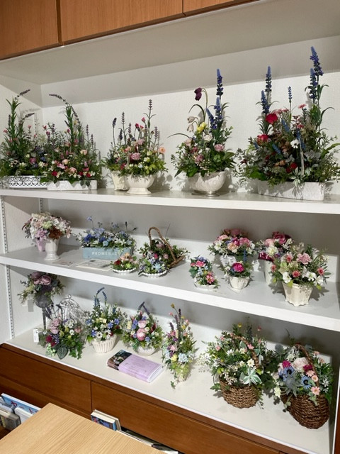 プランタンのアートフラワー展示販売の開始