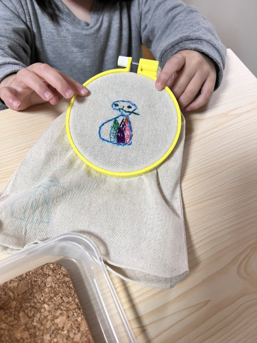 刺繍の親子教室の作品たち⑤