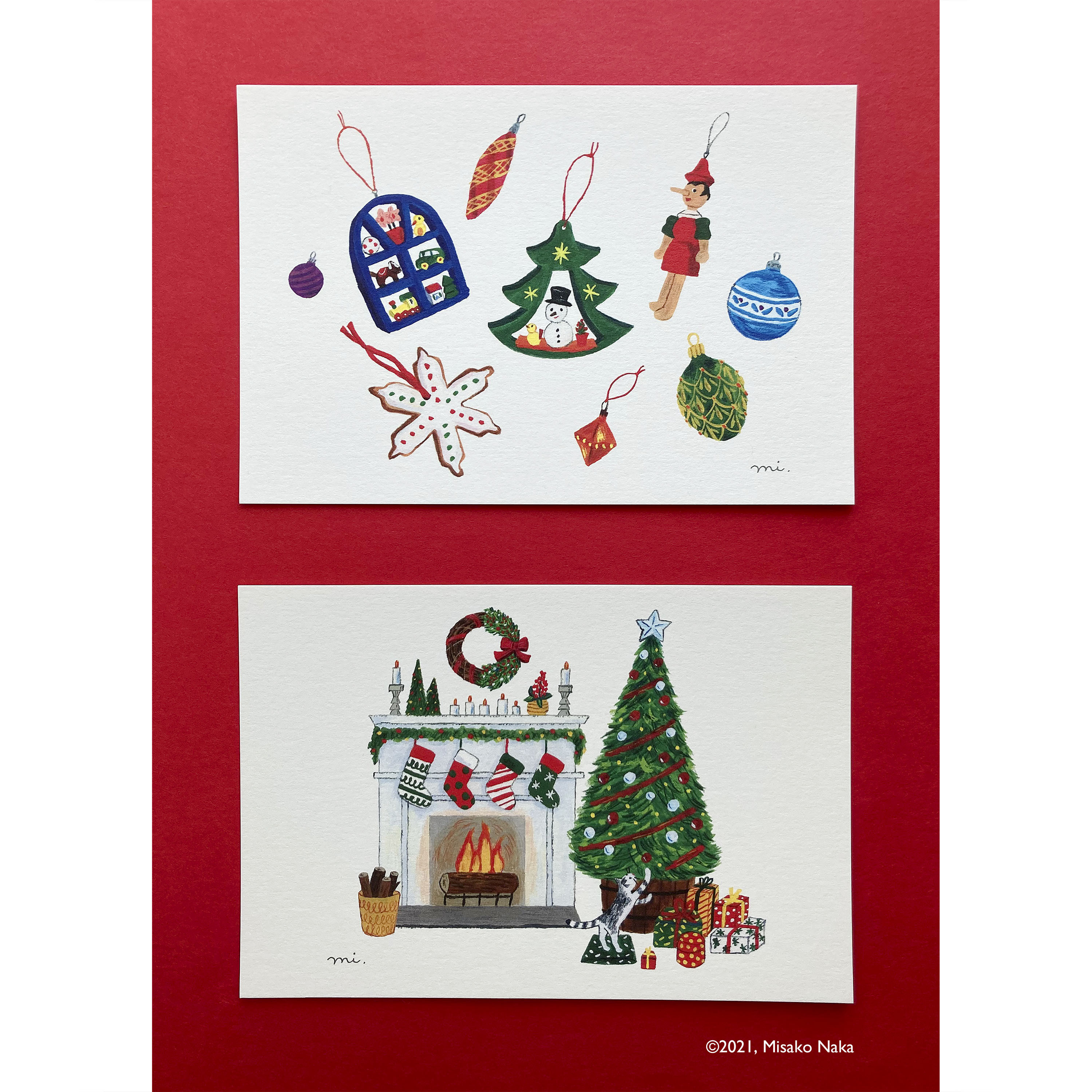 クリスマスのポストカード販売開始しております