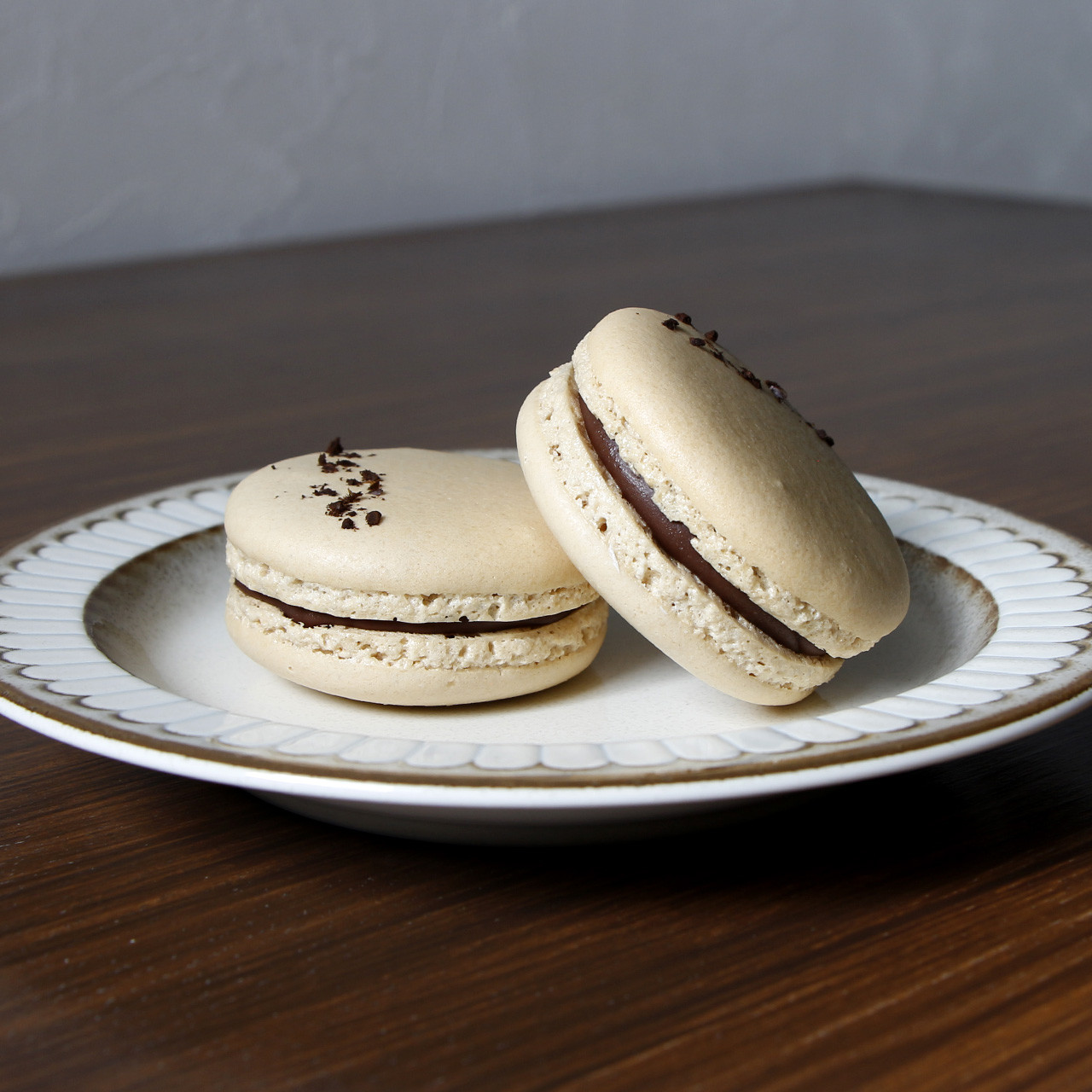 macaron au cafe