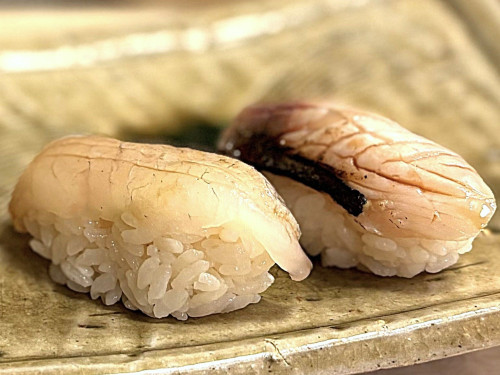 カコガレイとシマダイ炙り