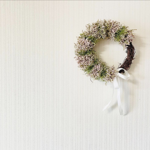 ドライフラワーのリース
