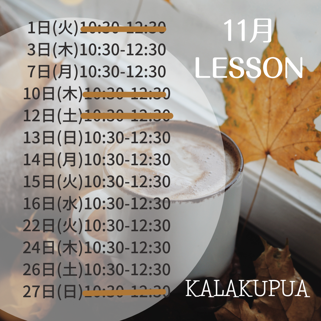 11月レッスンのお知らせ