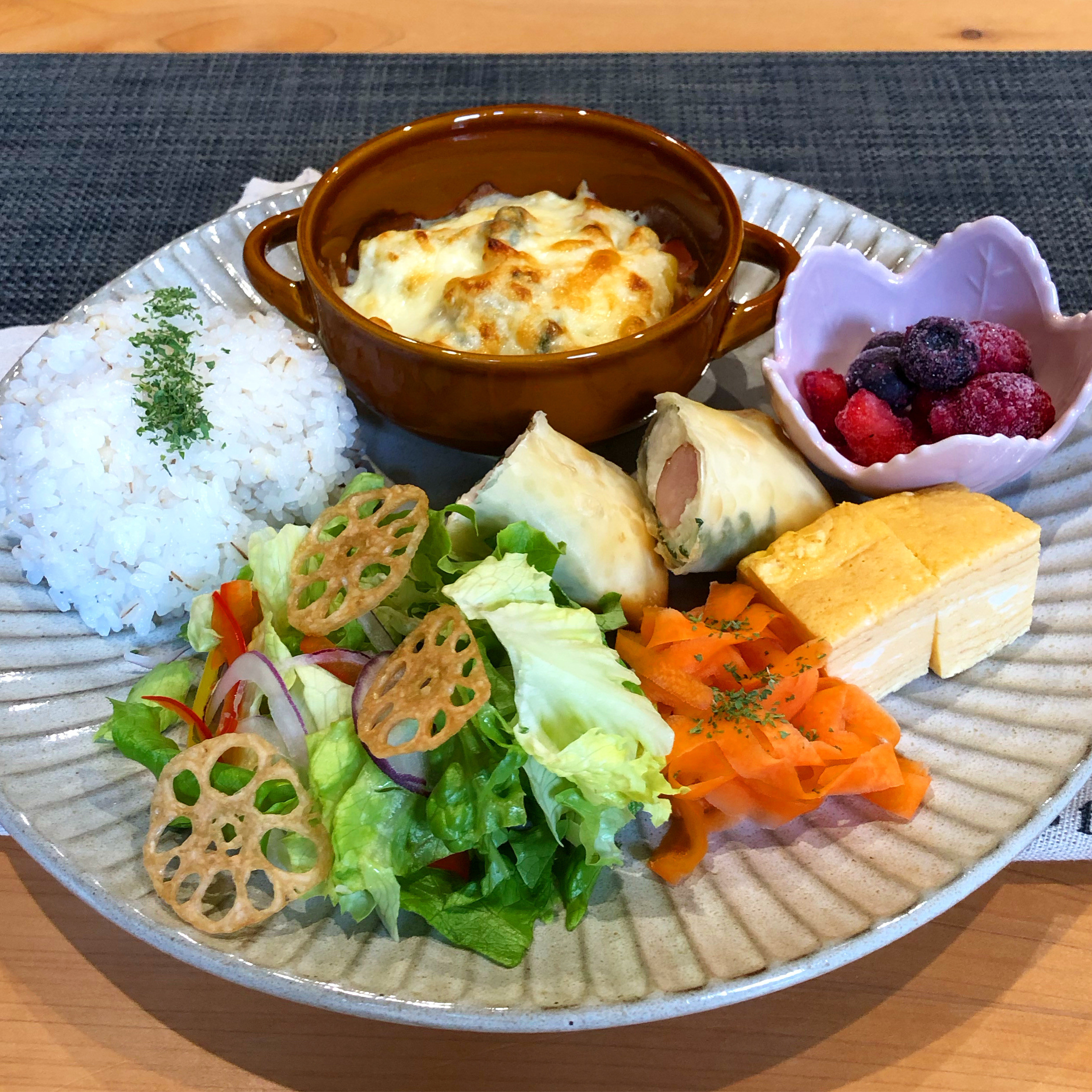 自然薯グラタンのランチプレート