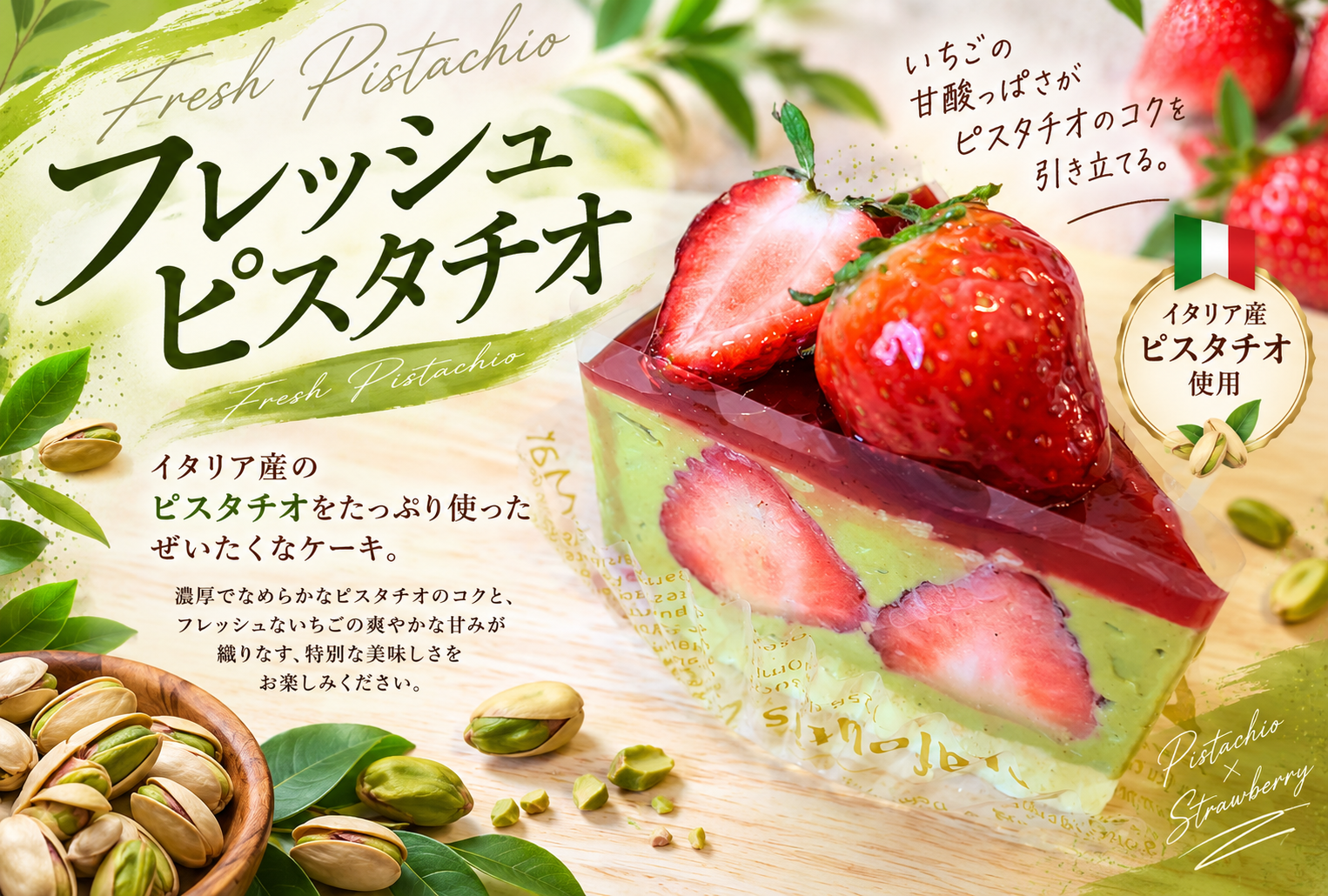 魅惑のグリーンが織りなす極上の味わい「フレッシュピスタチオ」新登場！