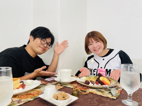 お誕生日でご来店のお客様。