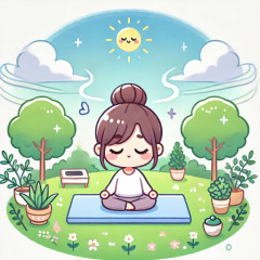DALL·E 2025-03-28 10.33.05 - A cute, anime-style illustration of a person practicing relaxation techniques to balance their autonomic nervous system. The image shows a peaceful sc.jpg