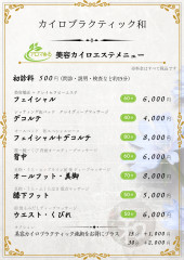美容カイロ＆エステメニュー