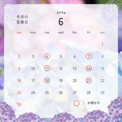 パープル　ホワイト　透過　やさしい　6月　カレンダー　インスタグラム投稿.png