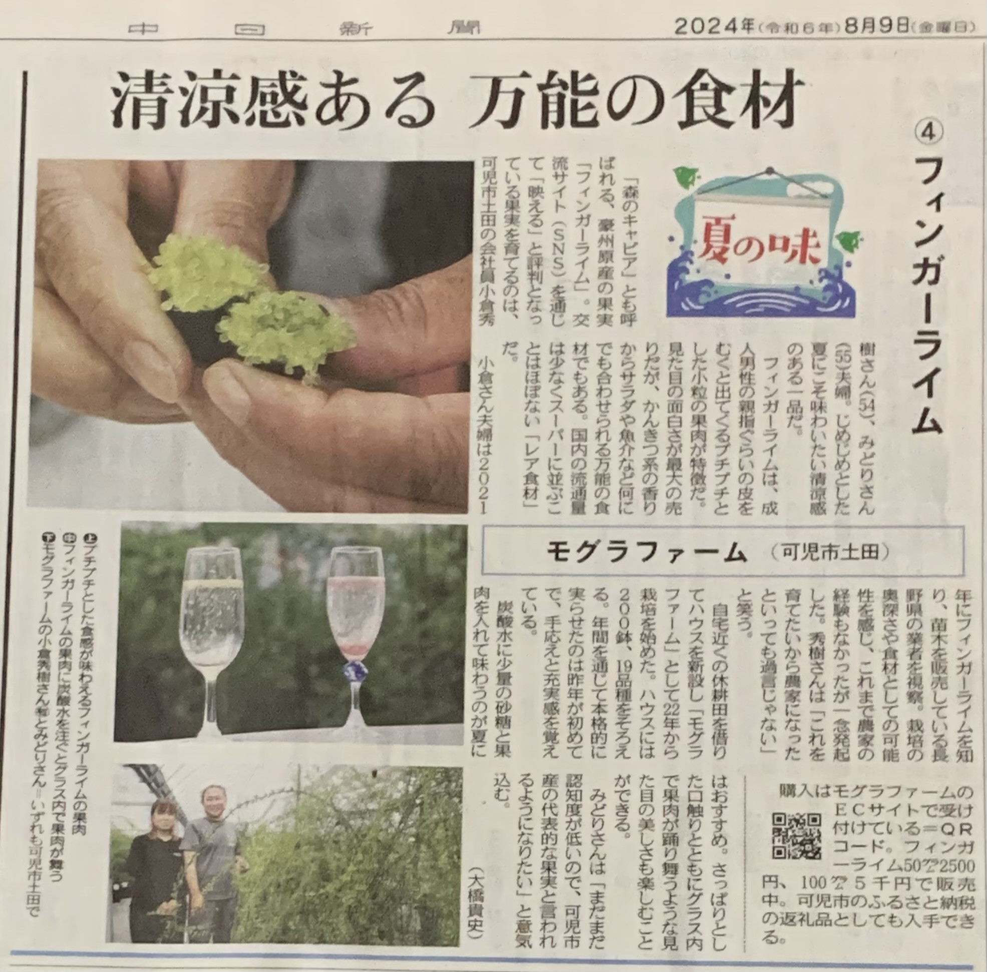 中日新聞掲載