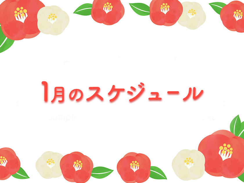 2025年1月のスケジュール