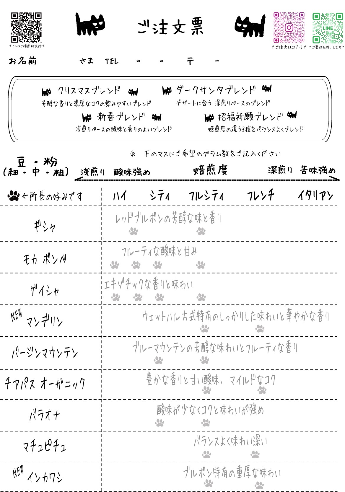 新着情報 - くろねこ焙煎研究所