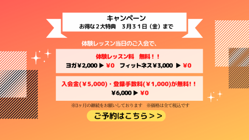 2月からのお得なキャンペーン