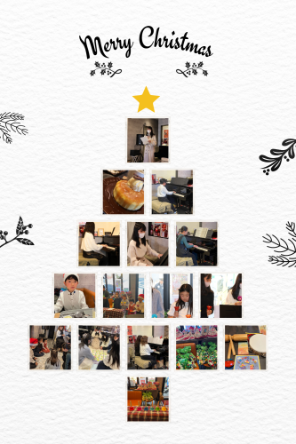 Beige White Family Christmas Photo Collage .png