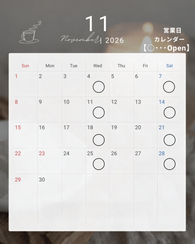 モノトーン　シンプル　営業日　予約状況　カレンダー　2025年  11月 12月　Instagram投稿 - 5.PNG