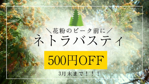 ＊ご新規さま限定＊ ネトラバスティ500円OFF