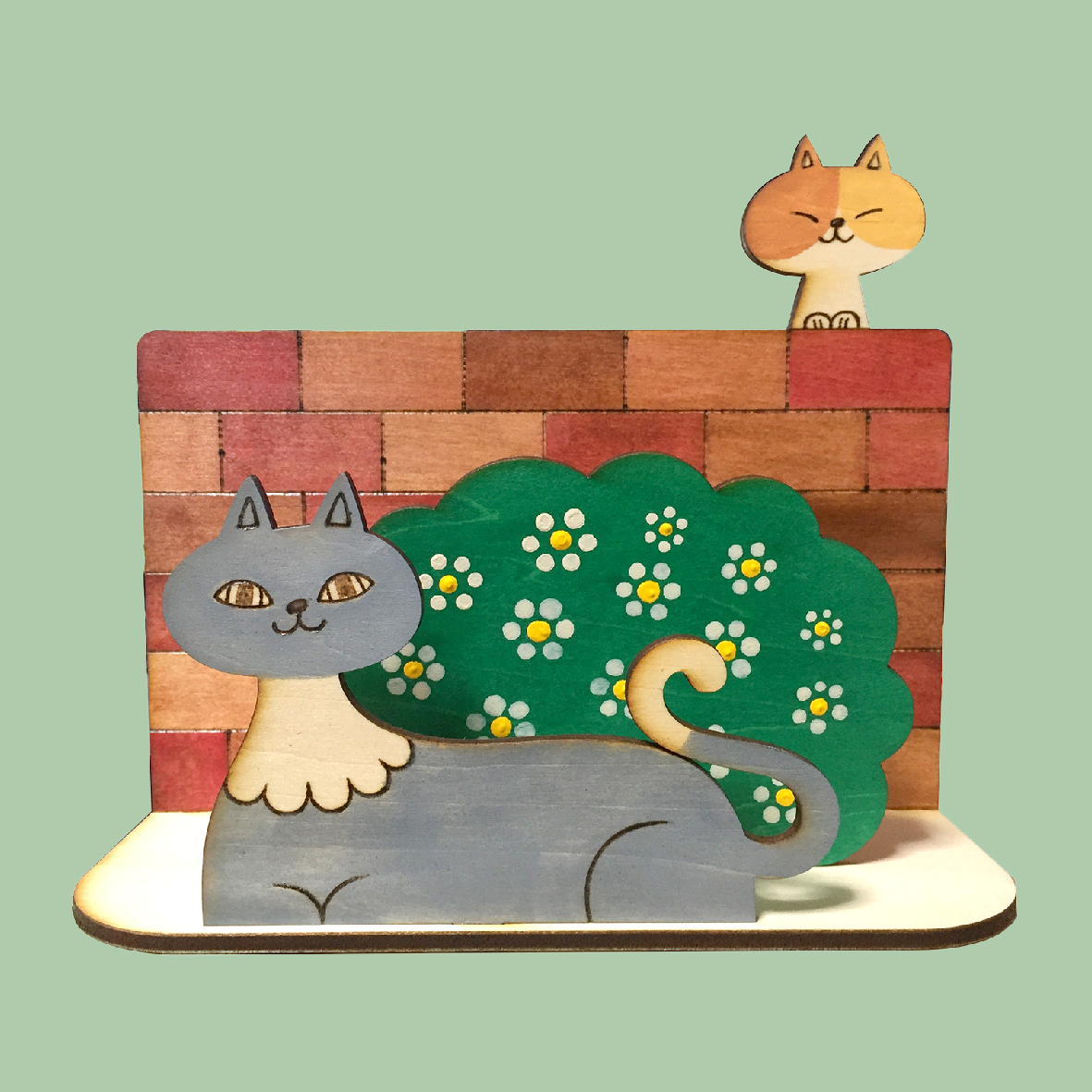 【単発教室】猫がくつろぐお庭のレターケース