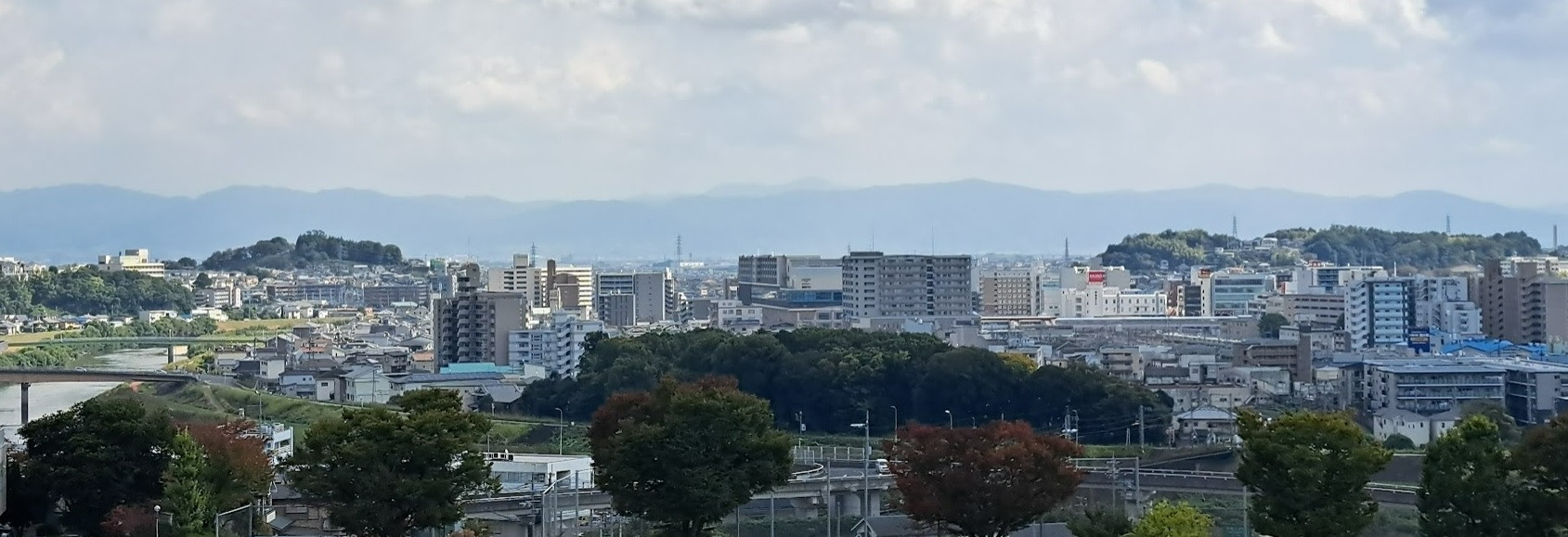 大和川と王寺駅周辺