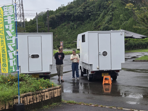 イベント最終日　雨の中のご来場に感謝！