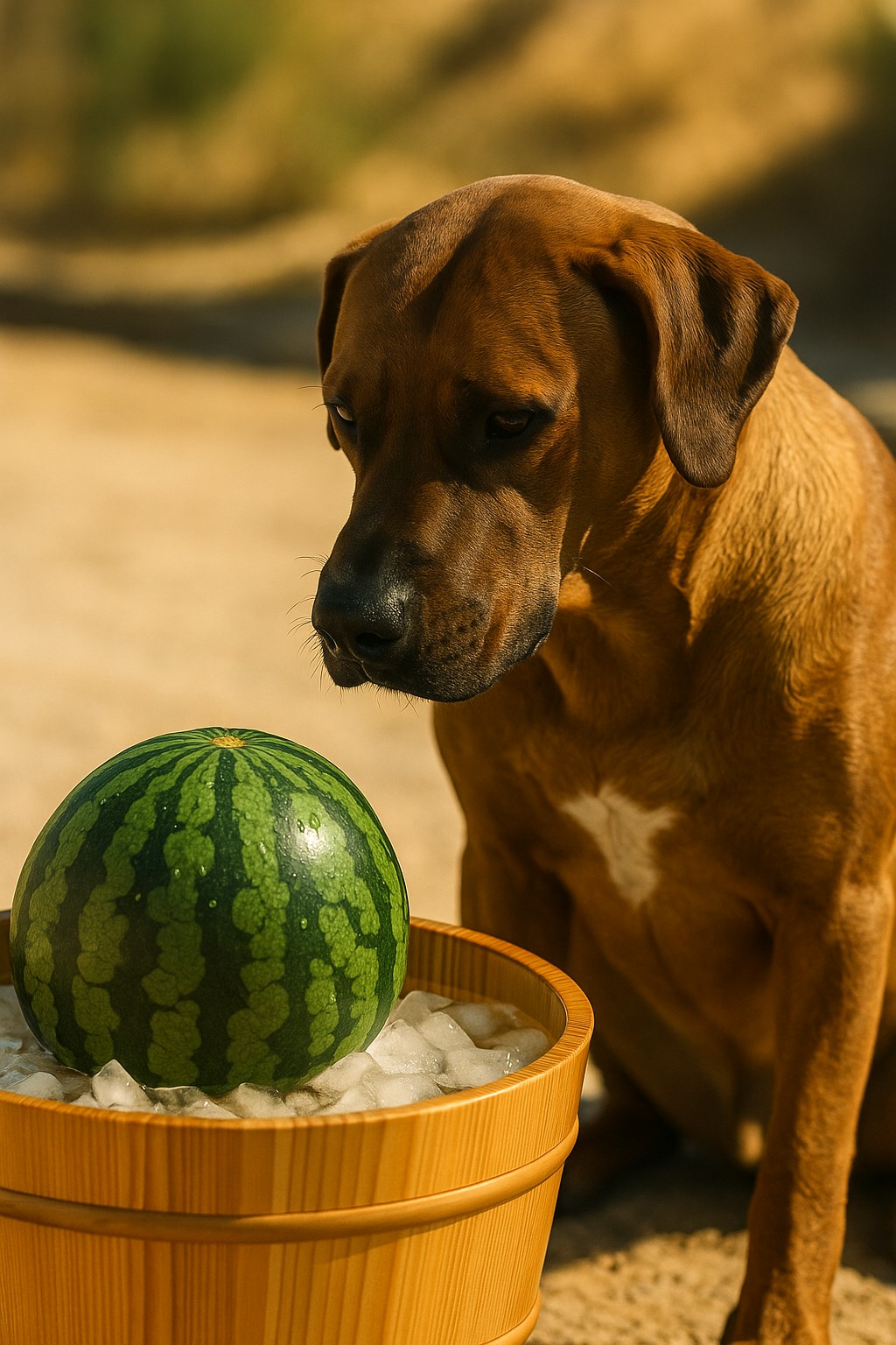 🍉【40℃の夏を乗り切る！わんこと“共食”で水分チャージ】