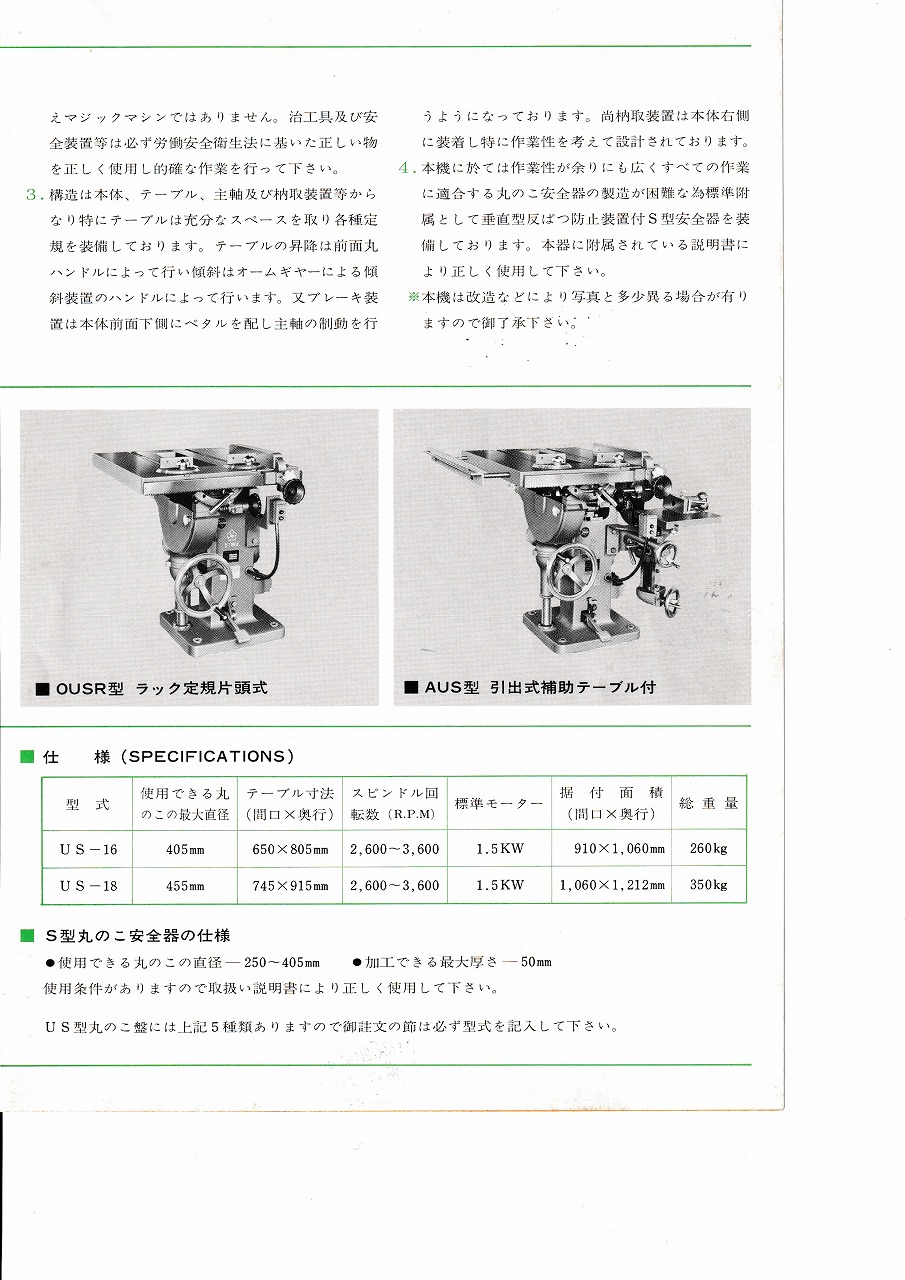 中古機械情報 > 昇降盤 - 大動工業株式会社