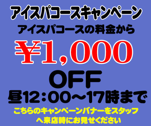 昼間限定アイスパコース