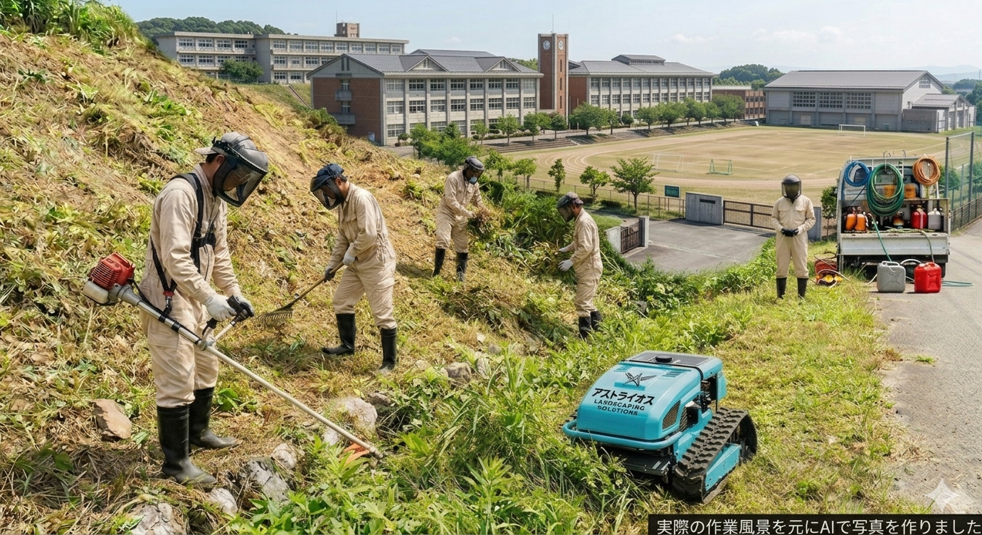 除草作業AI写真