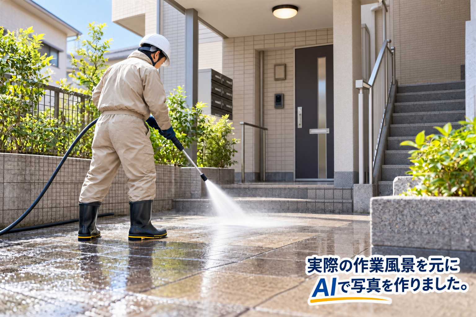 マンション共用部清掃