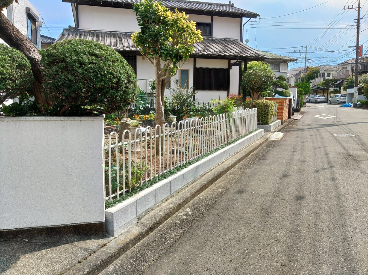 横浜市個人邸 土止めブロック