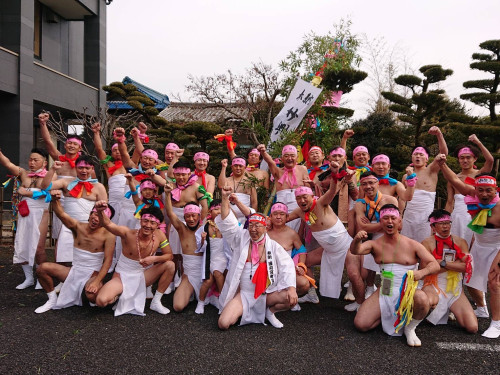 国府宮はだか祭りに裸男として参加。
