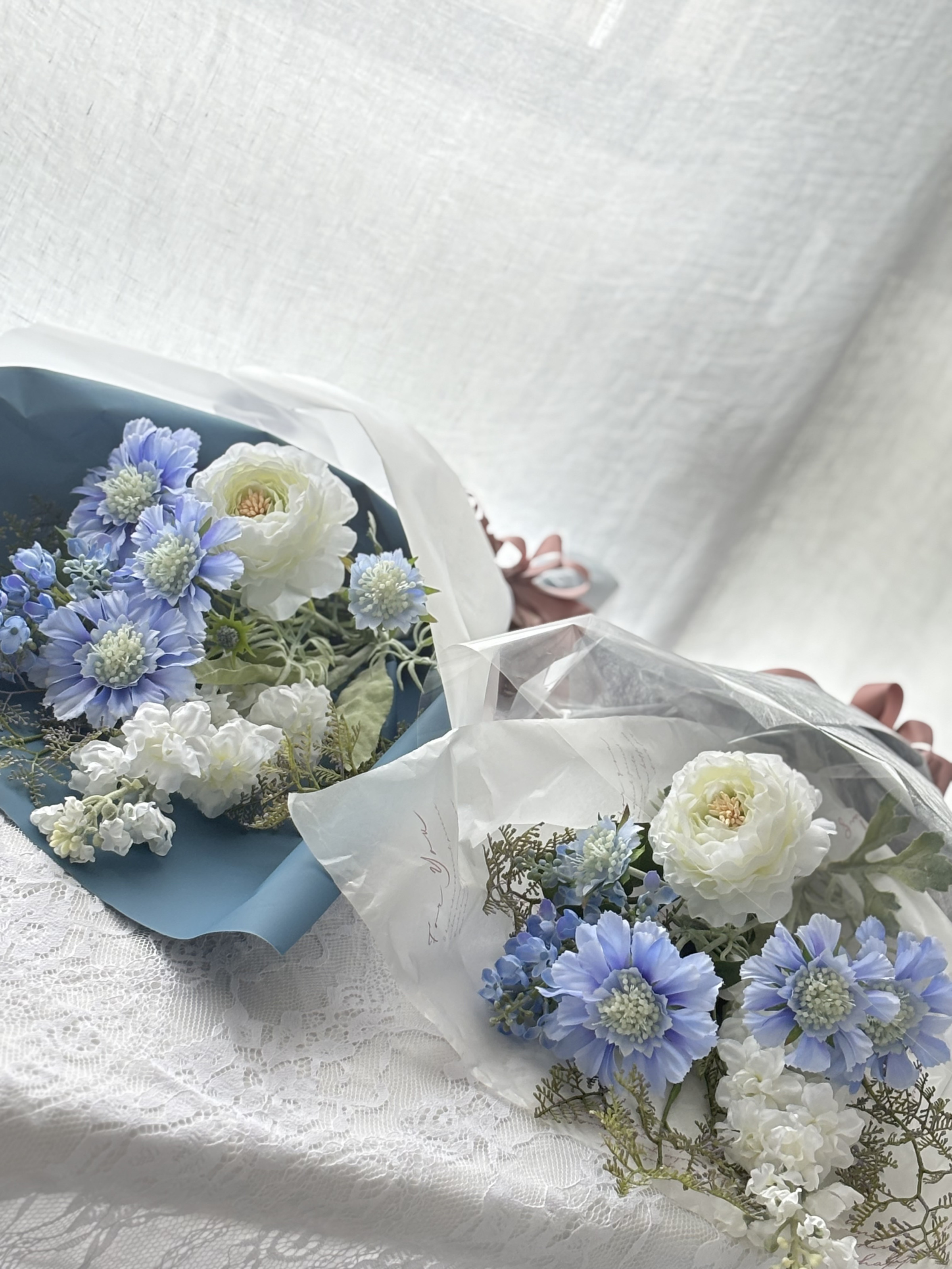アーティフィシャルフラワー花束生徒様の作品