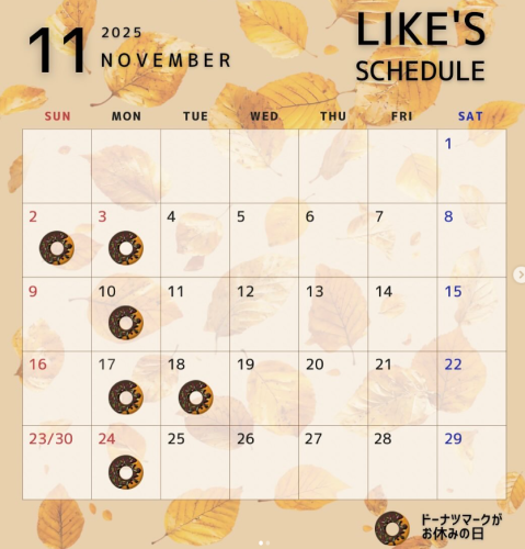 【11月のスケジュール】