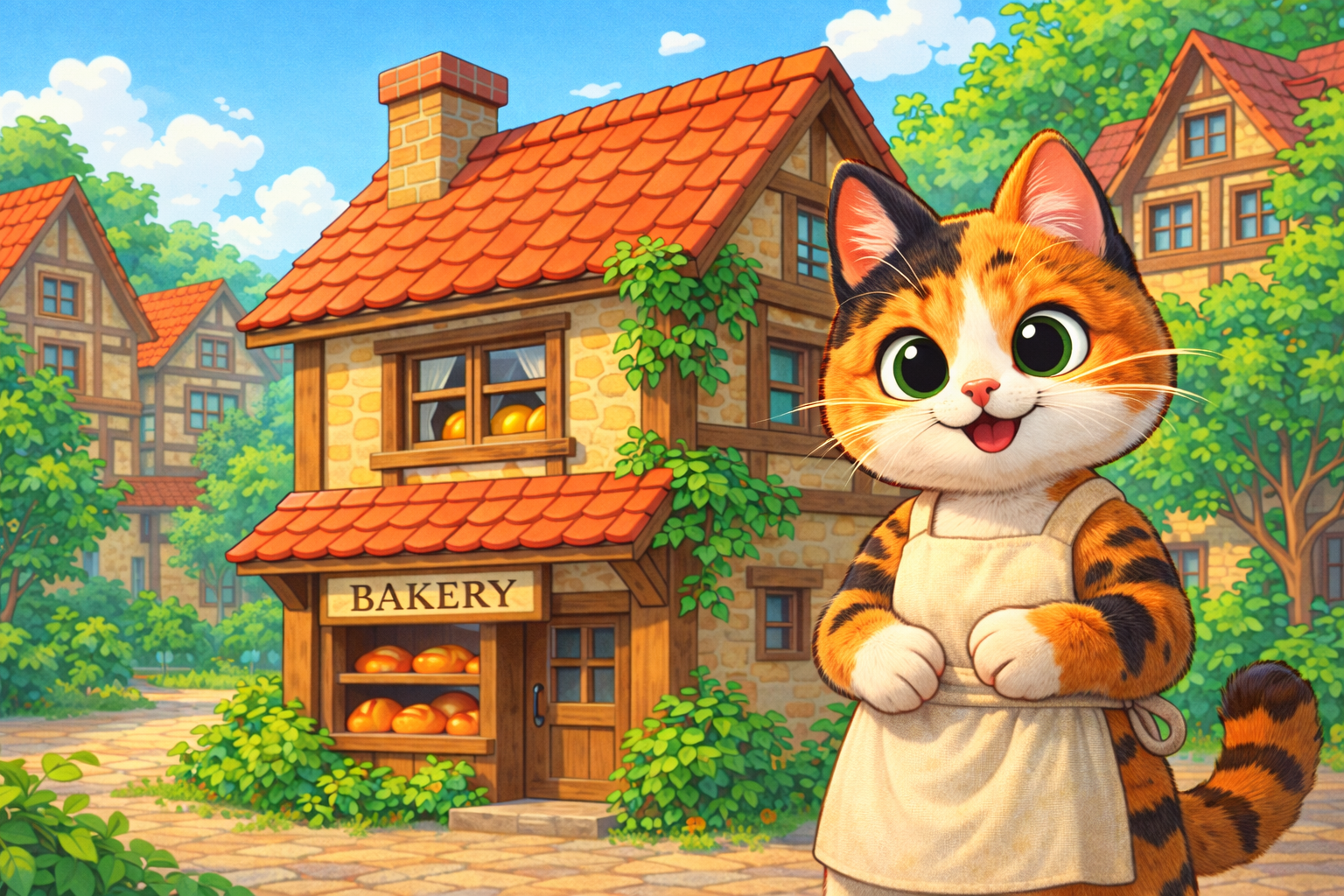 次のオリジナル朗読作品「猫のパン屋さん」