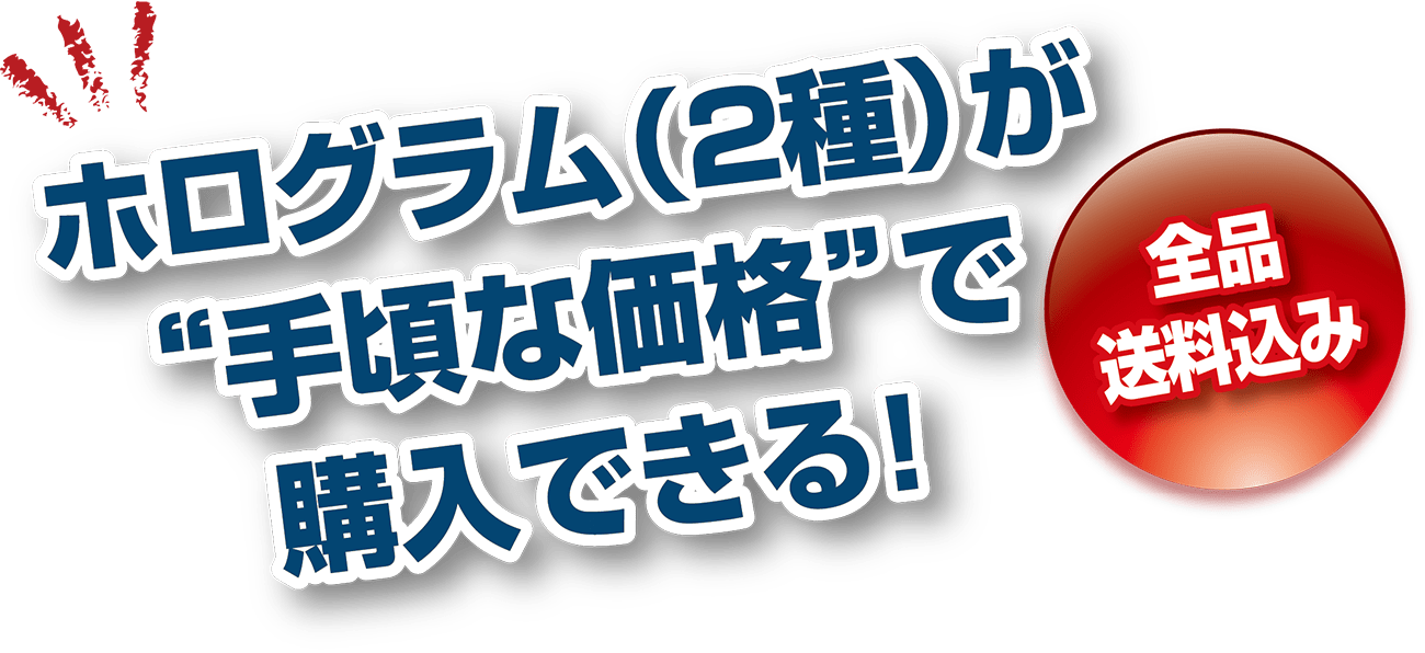 ホログラム（2種）が手頃な価格で購入できる！全品送料込み