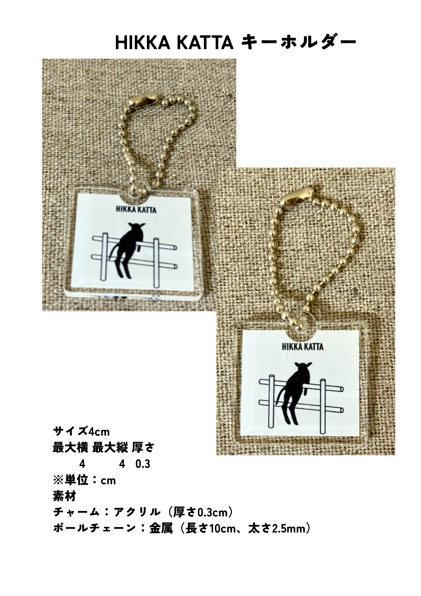 アクリルキーホルダー HIKKA KATTA