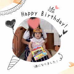 白黒　手書き　水彩　誕生日　Instagram投稿(1).png