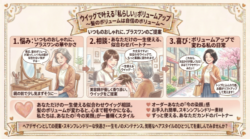 ウイッグで叶えるボリュームアップの提案イラスト.png