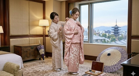 訪日外国人向け  着付け・ヘアメイク・ネイル・記念撮影  日本ならではの美しさを体験する特別な時間  【詳しくはこちら】