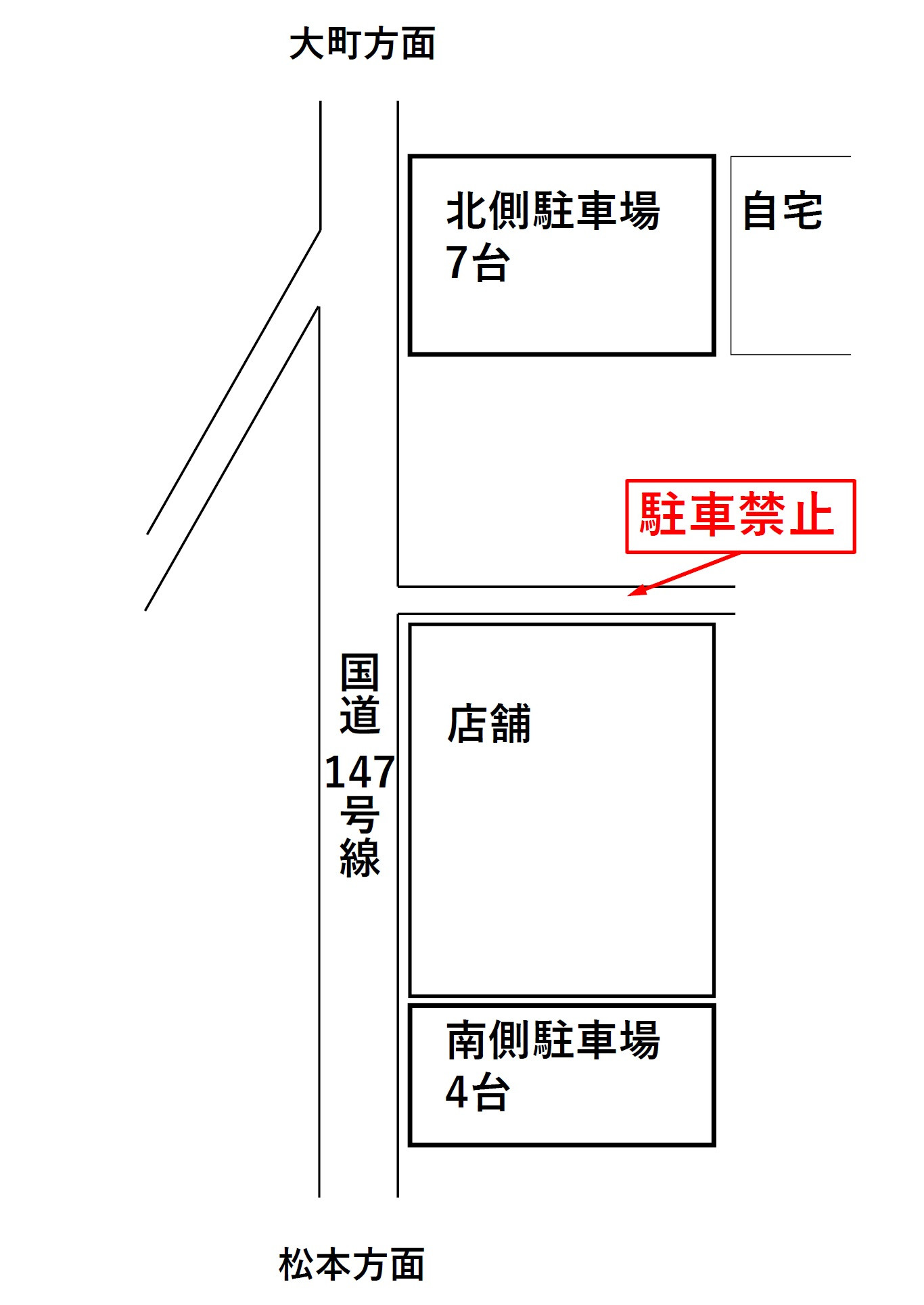 駐車場のご案内 井比わさび店