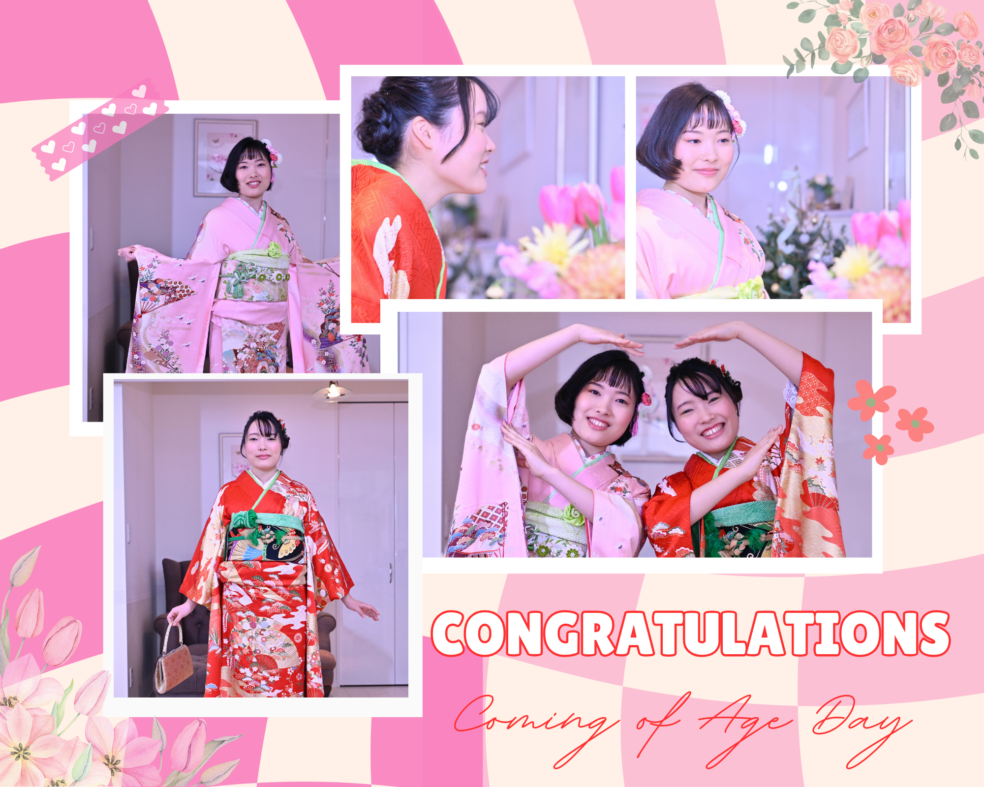 集合写真　ひな段 てっさくりすます in 2025 集合写真。 ③誕生日が2人もいました