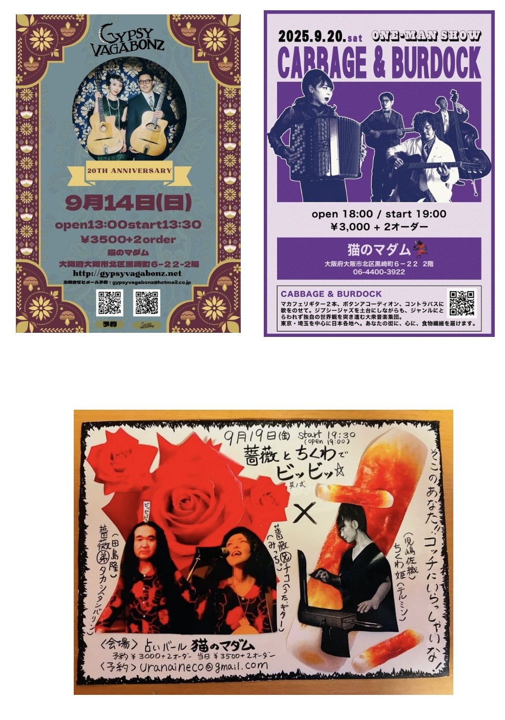 ライブ情報9月