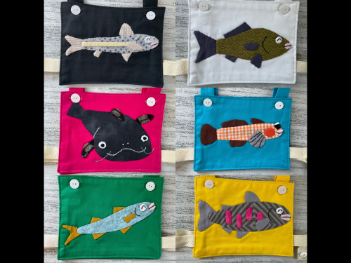 琵琶湖の魚アップリケ