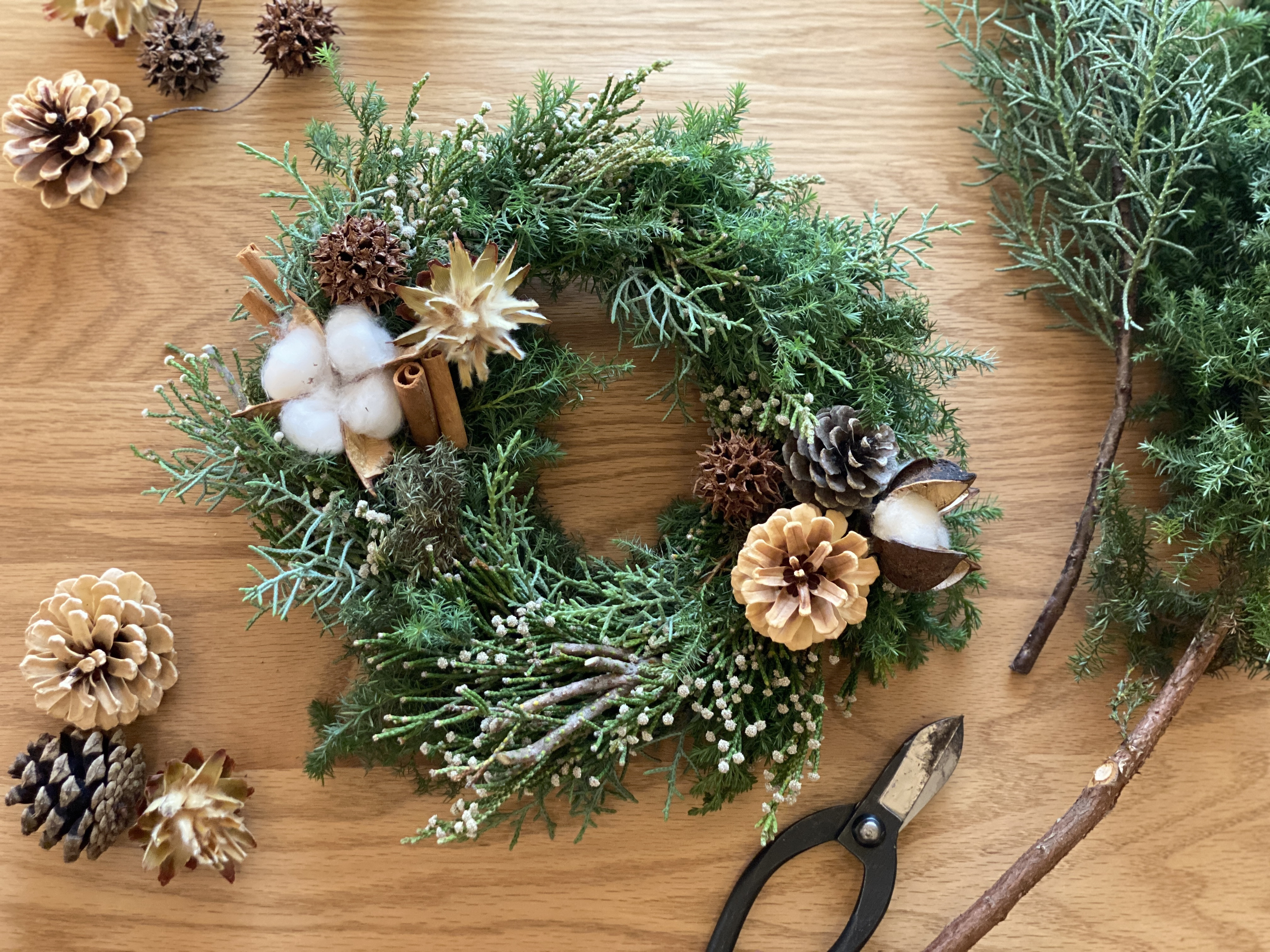 道産自然素材のリース材料 蔓 100サイズ o.-⑥ 1800円 つる ツル 道産