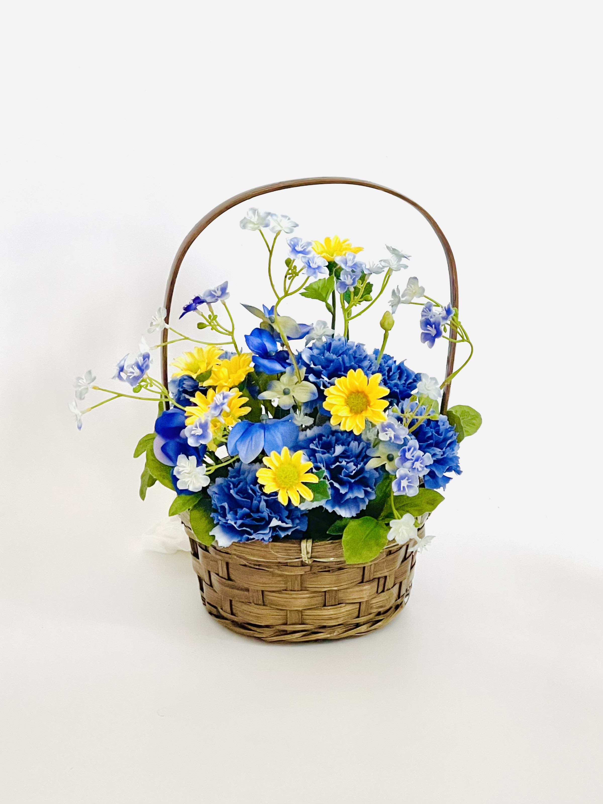 アーティフィシャルフラワーバスケットアレンジメント