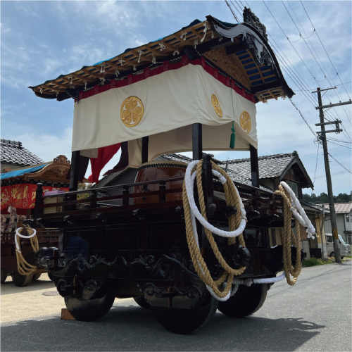 三河内曳山祭　梅谷地区楽台屋台コマ修繕工事