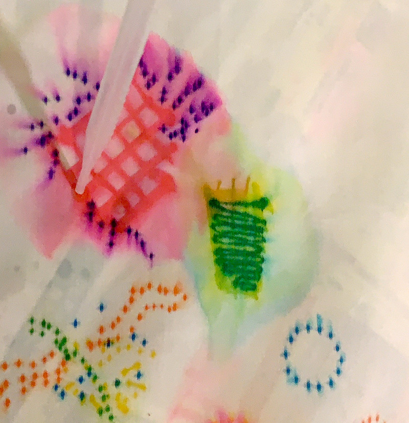 滲み絵のお弁当包み