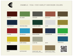 1936~1939 Harley Davidson Enamels Color chart