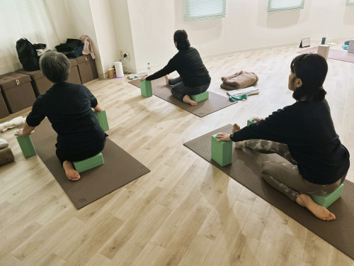 大和市のヨガスタジオ Mellow-Yoga メローヨガ 南林間 ある日のグループヨガ風景.JPG